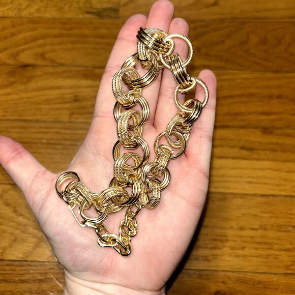 American Vintage Gold Tone Link Chain Choker 16" - Picture 3 of 3